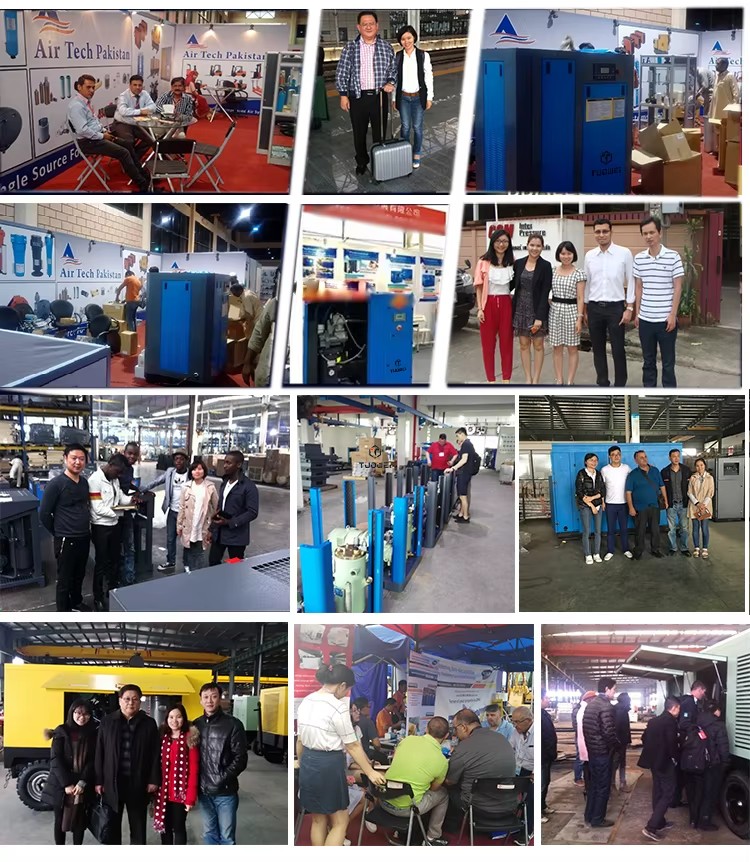 37kW 50Hp 8Bar Frequency Energy Saving Direct Drive Electric Industrial Screw Air Compressors for Blasting Machine