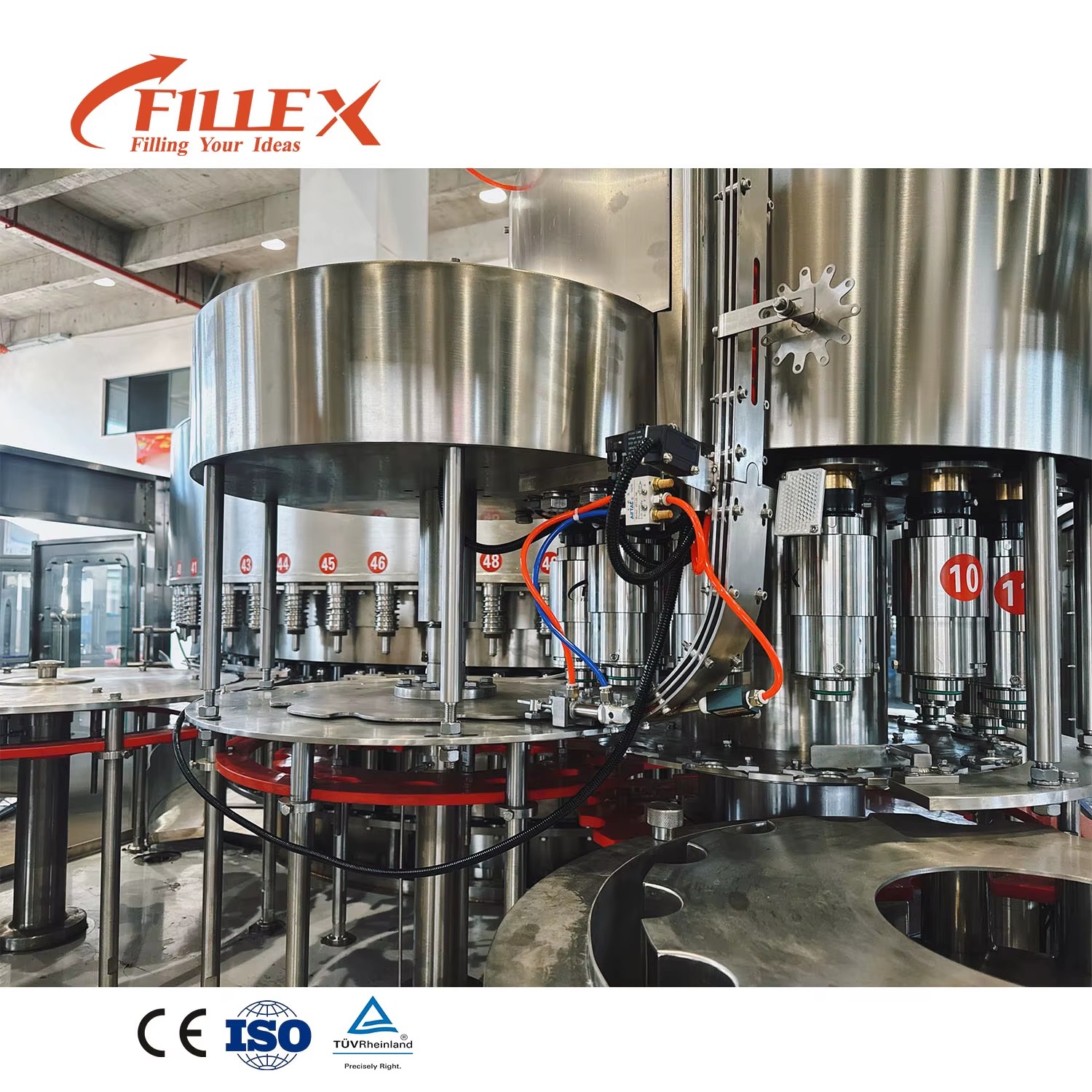 Fully Automatic Electric Glass Bottle Filling Capping Labeling and Packing