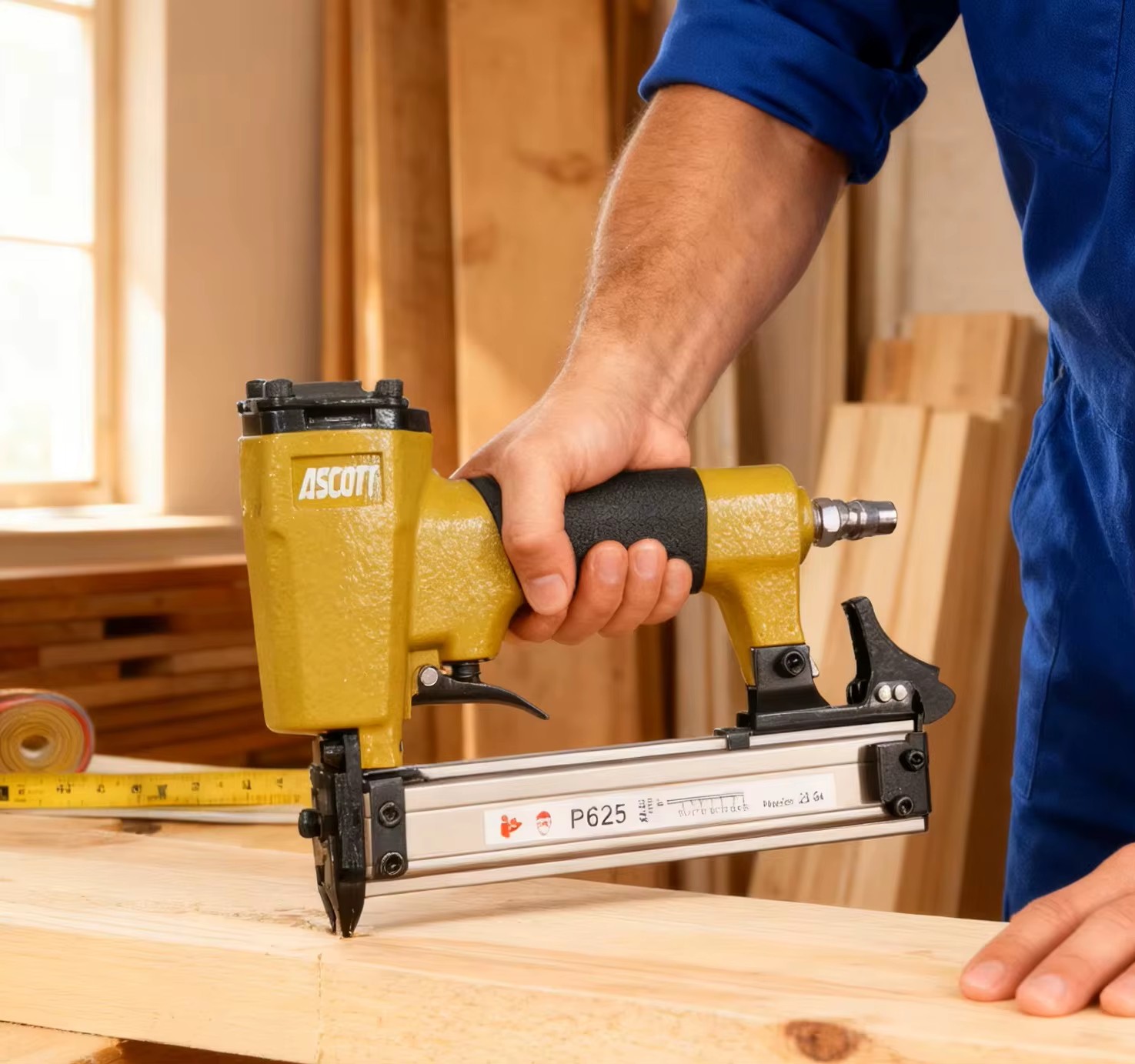 OEM Customized P625 23GA Air Finish Nailer Portable Headless Pinner for Furniture Make&Repair Tools Pneumatic Pushpin Nail Gun