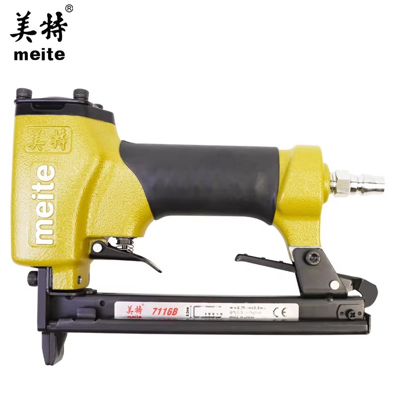 Meite Pneumatic Nail Gun 7116B Industrial Steel Durable For Fur And Leather