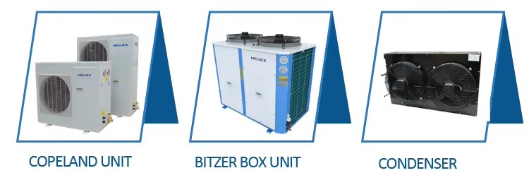 High-Efficiency Energy Saving Screw Condensing Units Automatic Control Industrial Refrigeration Cold Storage Room