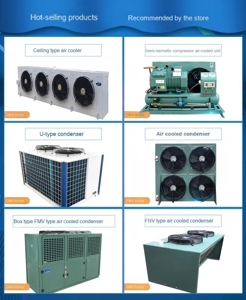 Made Energy Saving H-Type Condenser Unit with for Compressor and Motor for Cold Room