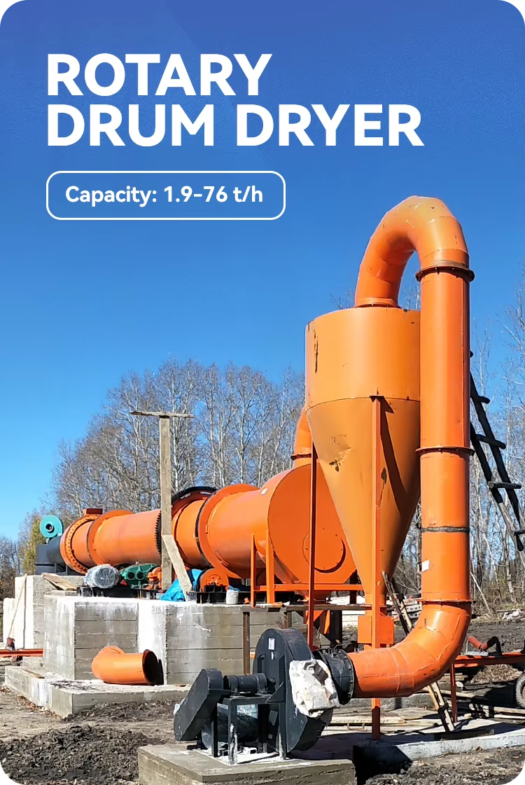 Industrial Mining Rotary Drum Dryer Machine CE Approved Automatic Energy Saving Competitive Price Pump Ti Material for Drying