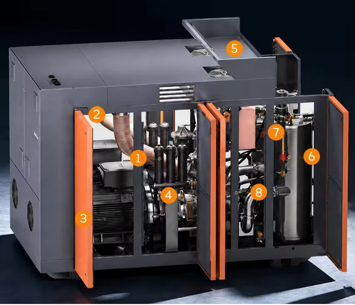 High Performance Oil Injected Screw Air Compressor Heavy Duty Air Supply Equipment for Factory Applications