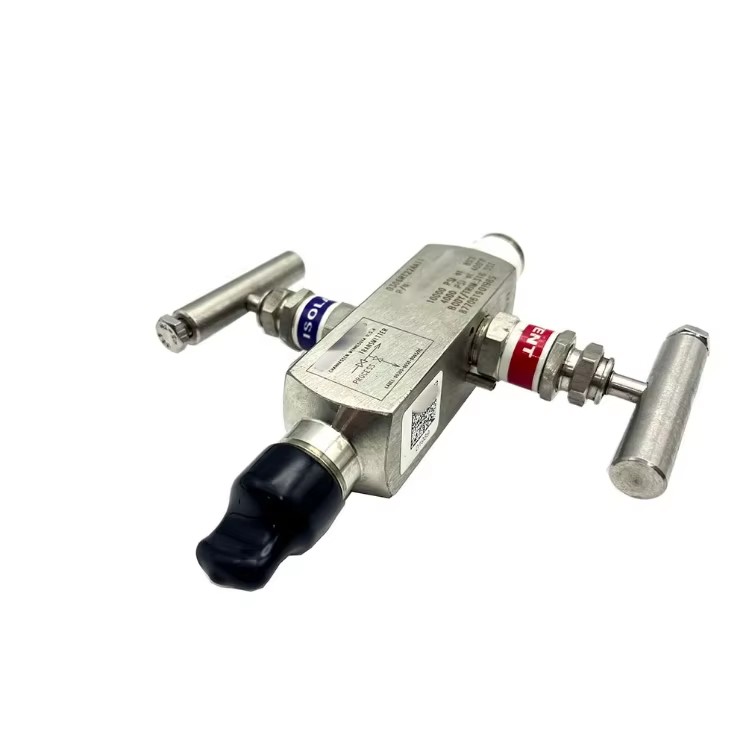 100% Original Rosen-mounts 2-Valve Manifold 316 Stainless Steel 413Bar High Pressure 1/2-NPT T-Handle Instrument Manifold Valve