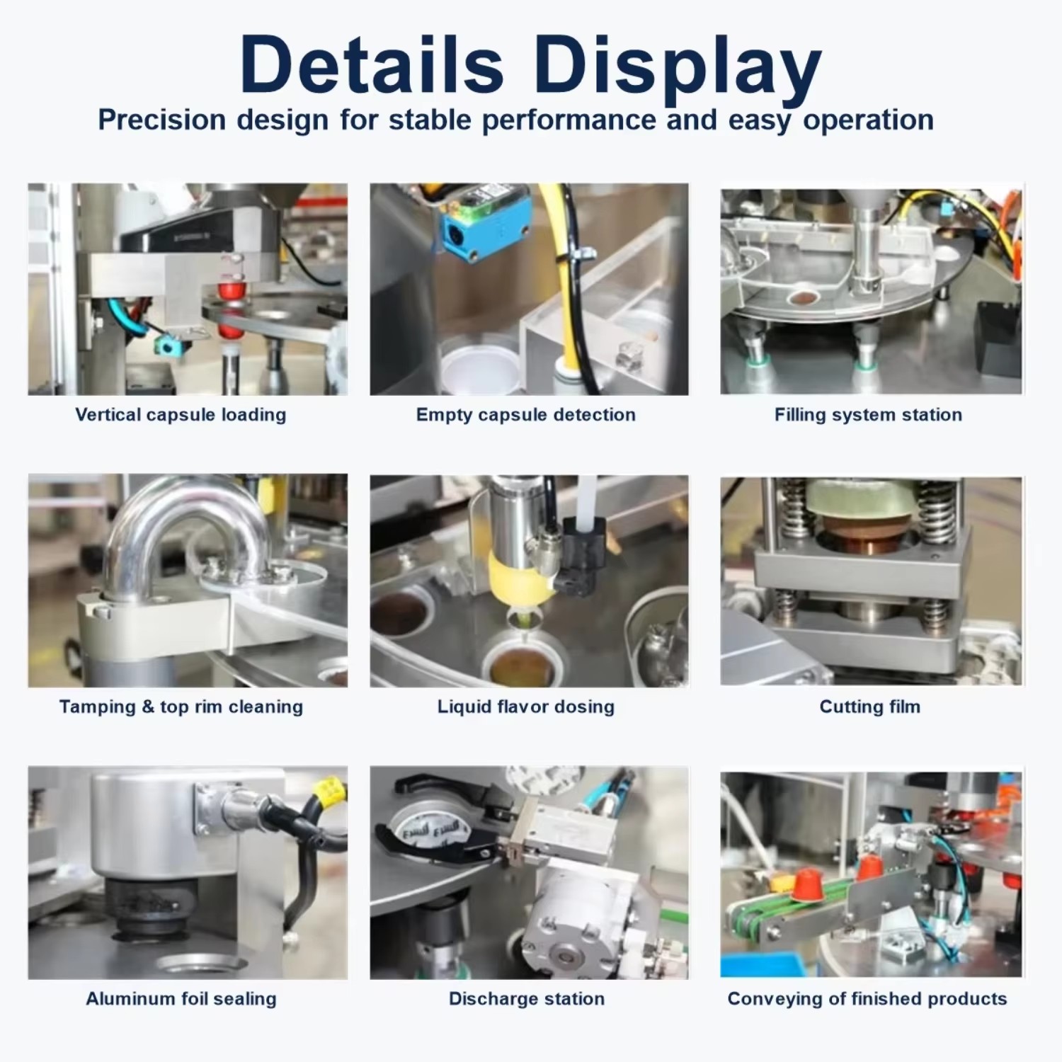 Automatic Linear Compatible Nespresso K-cups Coffee Powder Tea Powder Coffee Capsules Filling Sealing Machine Coffee