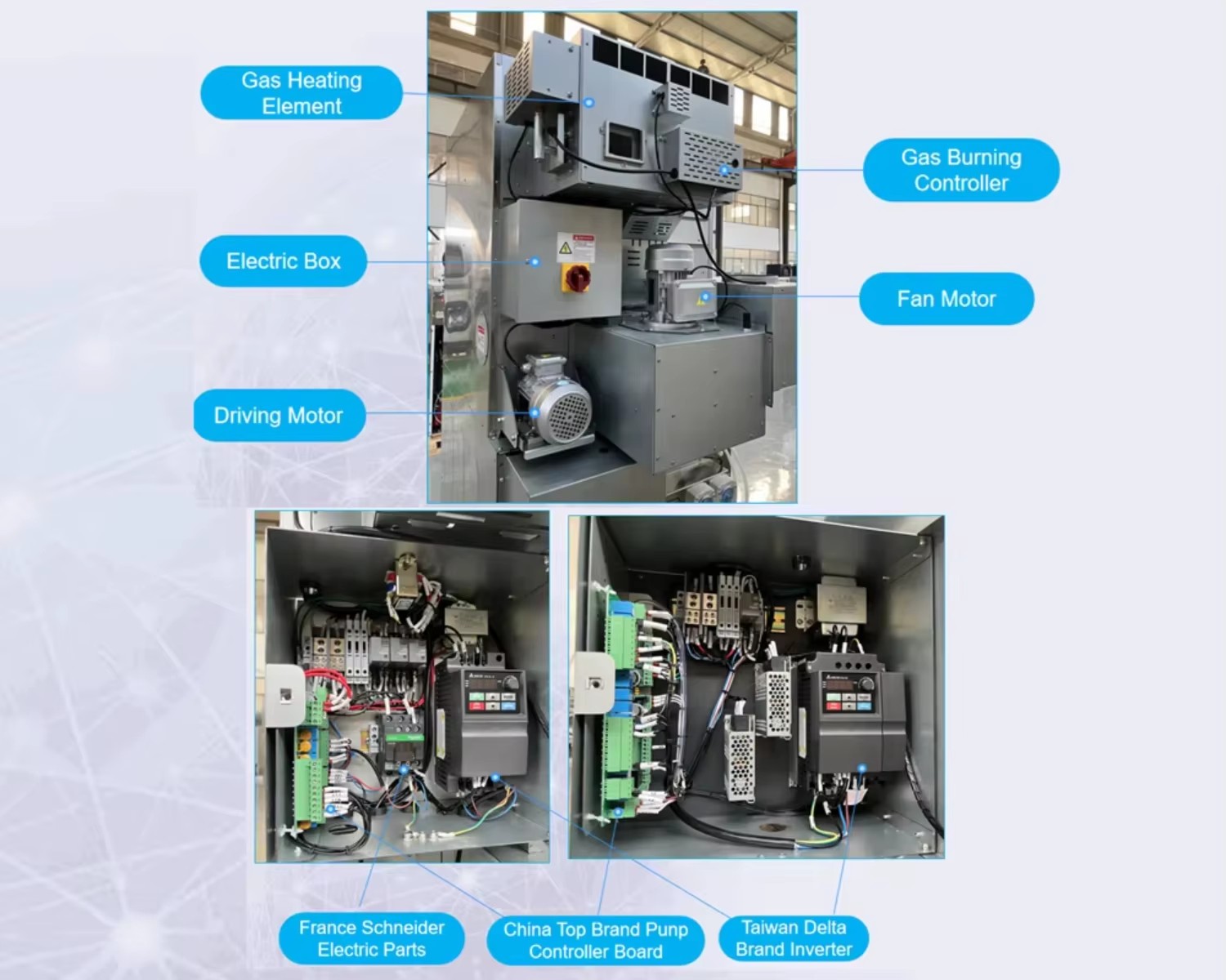 Industrial Laundry Machine Stacked Washer and Dryer Commercial Washing Equipment with Compact Design