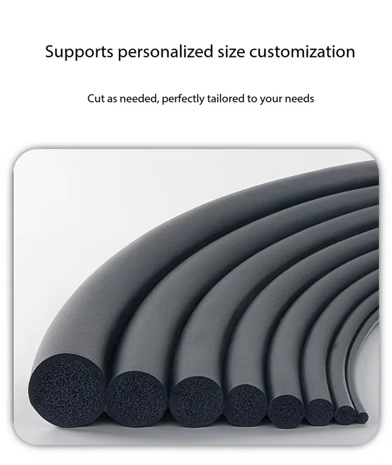 EPDM Foam Seal Strip Premium Extruded 5mm High Resilience Soundproof Sponge Rubber Sealing Profile Micro Rubber Cord Support