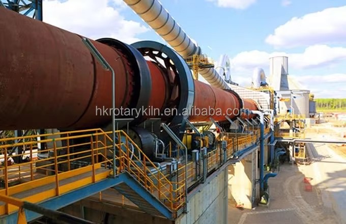 HK-2.2*35m 60-100TPD Energy Saving High Temp Rotary Kiln with Gear for Iron Ore Roasting Construction Equipment