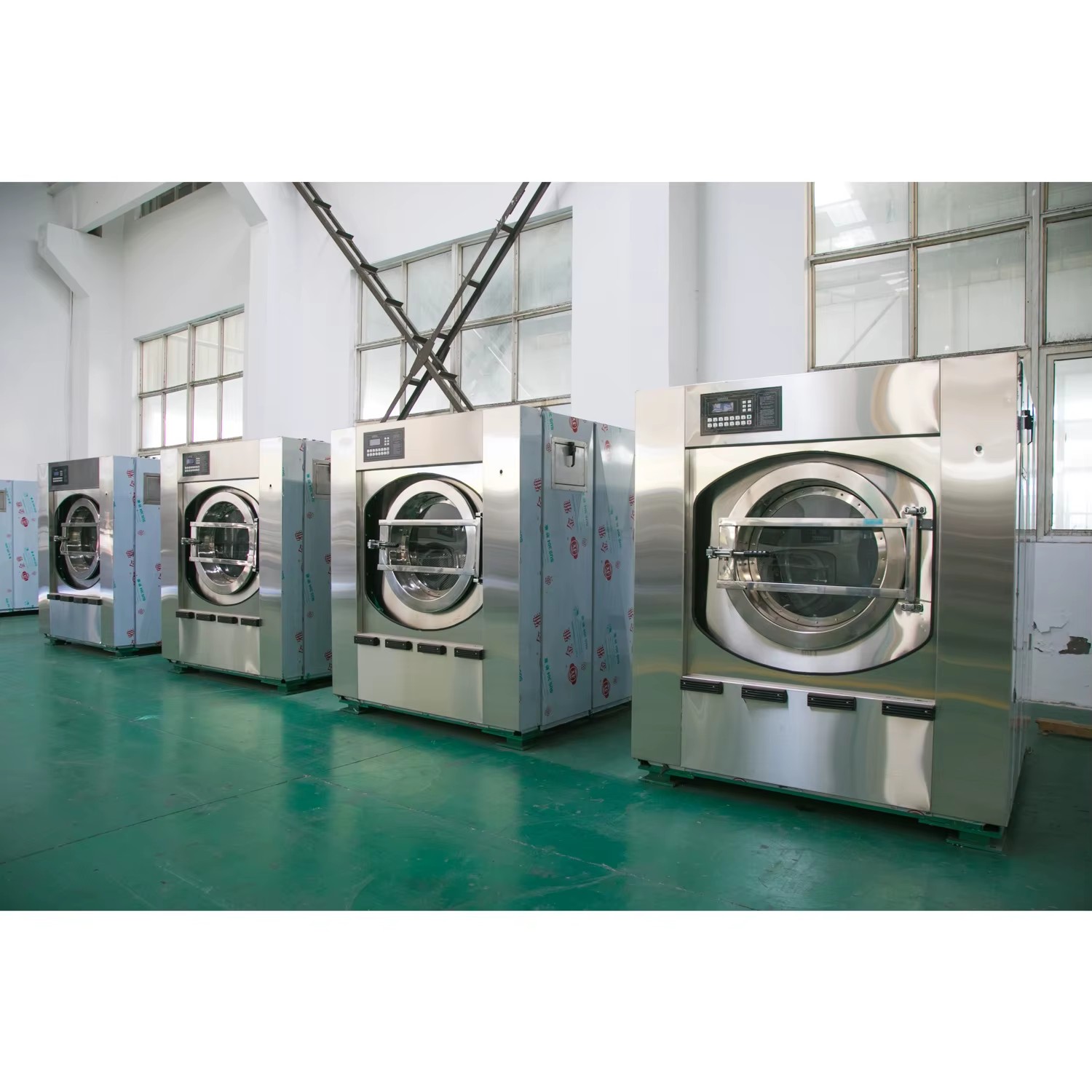 Electric 100kgs Laundry Washing Machine with New Engine Motor Heated Carpet Washer for Hotels and Textile Fabric Washing