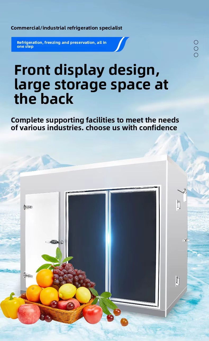 Commercial Small Medium Cold Storage Complete Equipment Polyurethane Insulation Solar Panel Soundproof Design Energy-Saving
