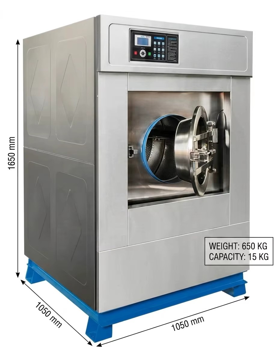 Fully Automatic 15kg -30kg Industrial Washer Dryer Combo Commercial Laundry Washing Machine for Hotel Clothes Washing