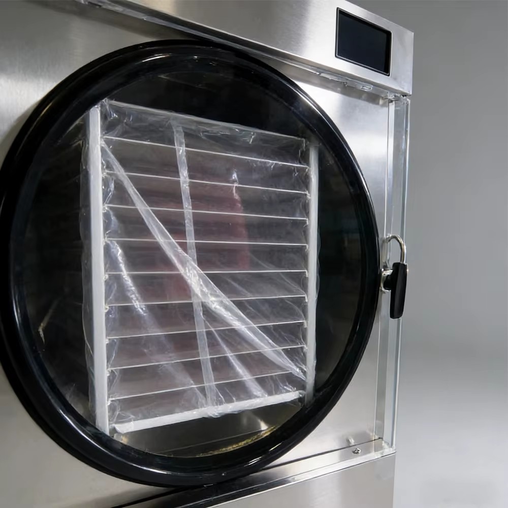 Stainless Steel Electric Heating 220V 1000W High Productivity Energy Saving Home Vacuum Freeze Dryer Drying Food Processing