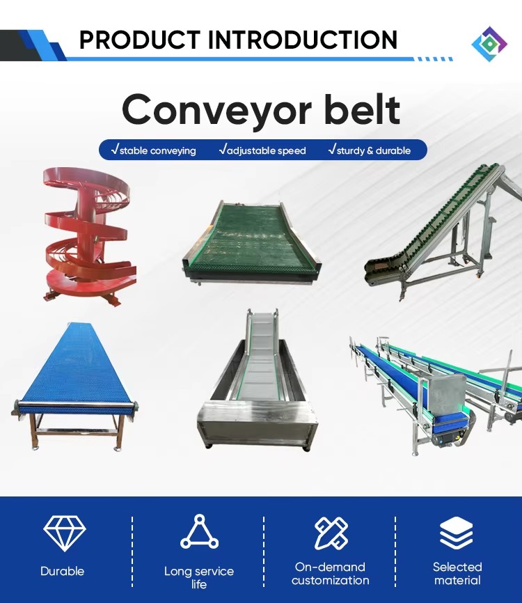 Custom Industrial Conveyor Machine Optional Incline Horizontal Turning Structure For Material Transfer System