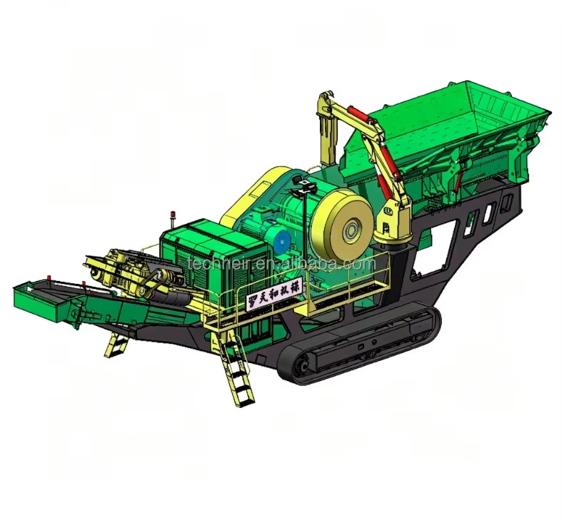 Portable Jaw Crusher Machine with 150t/h Capacity AC Motor Advanced Engine & Power Transmission for Ore Mining & Construction