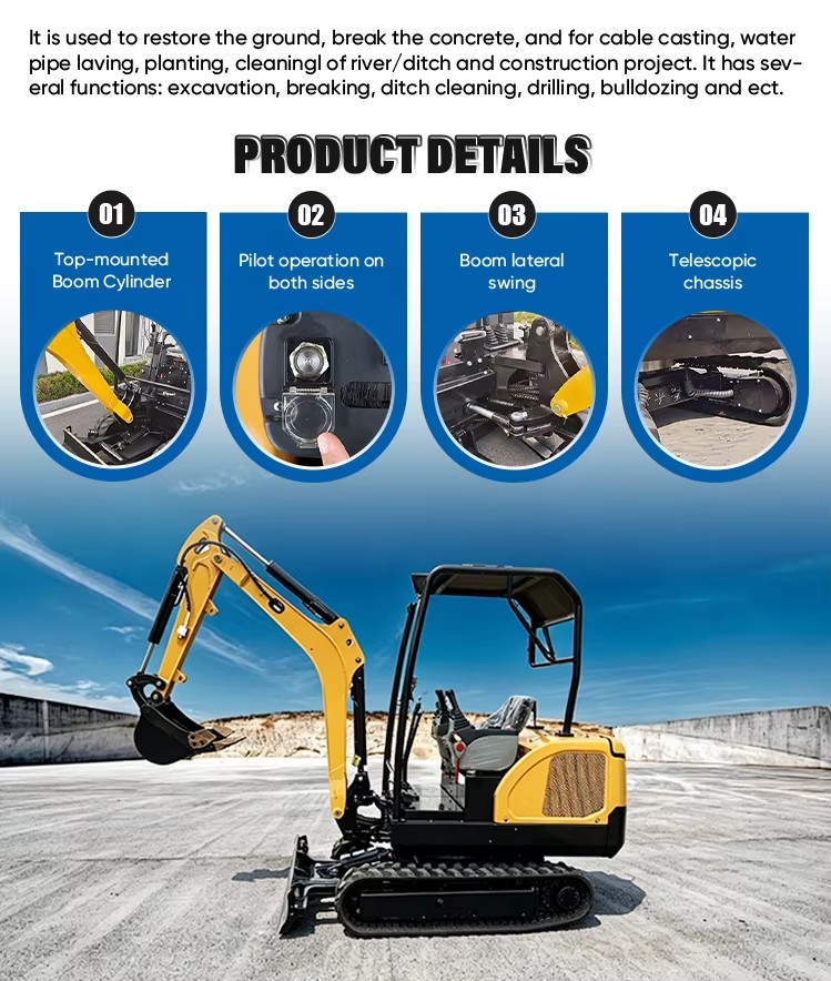 ME15 Crawler Excavator 2775mm Total Length 2300mm Total Height High Load Moment Motor for Convenient Transportation Field