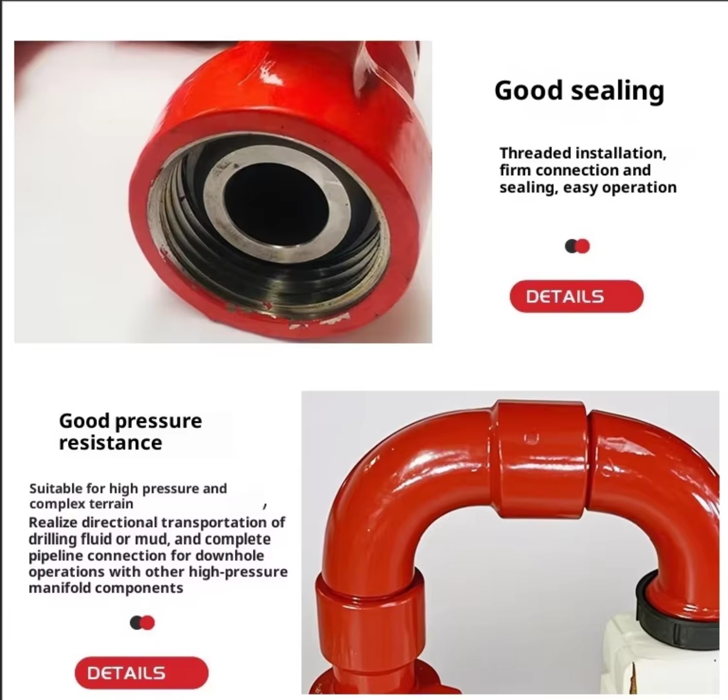 2 Inch API Threaded Swivel Elbow, High Pressure Rotary Union Fitting for Oilfield Drilling & Fracturing