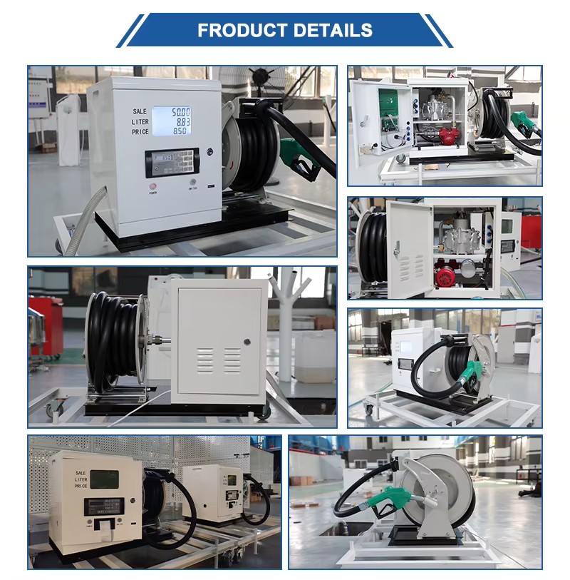 12V 24/220V Metal Mini Diesel Fuel Dispenser Single Nozzle Portable Tanker Truck