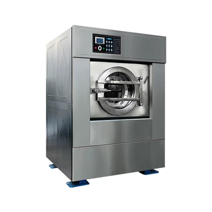 Industrial Electric Washer Extractor Machine Fully Automatic Commercial Laundry PLC Control High Speed Spin Stainless Steel