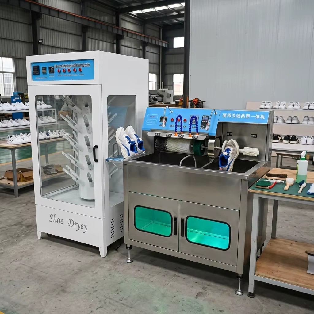 Semi Automatic Commercial Laundry Shoe Washer and Dryer Combo Electric Shoes Washing Drying Equipment for Business