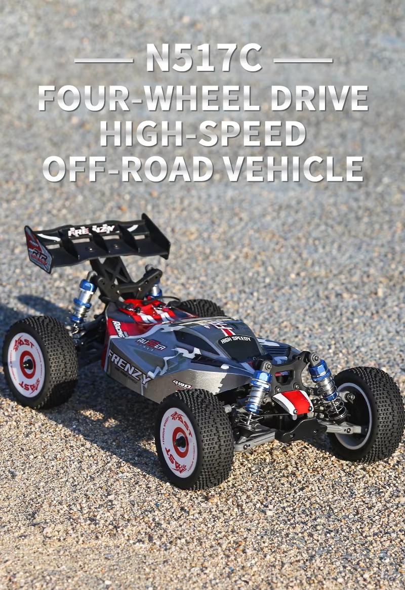 N517C Frenzy 1/12 4WD RC Buggy 70KM/h Brushless Motor 45A ESC FlySky 4CH Transmitter 3S High Speed Racing Car One Battery