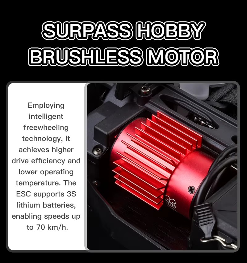 N517C Frenzy 1/12 4WD RC Buggy 70KM/h Brushless Motor 45A ESC FlySky 4CH Transmitter 3S High Speed Racing Car One Battery