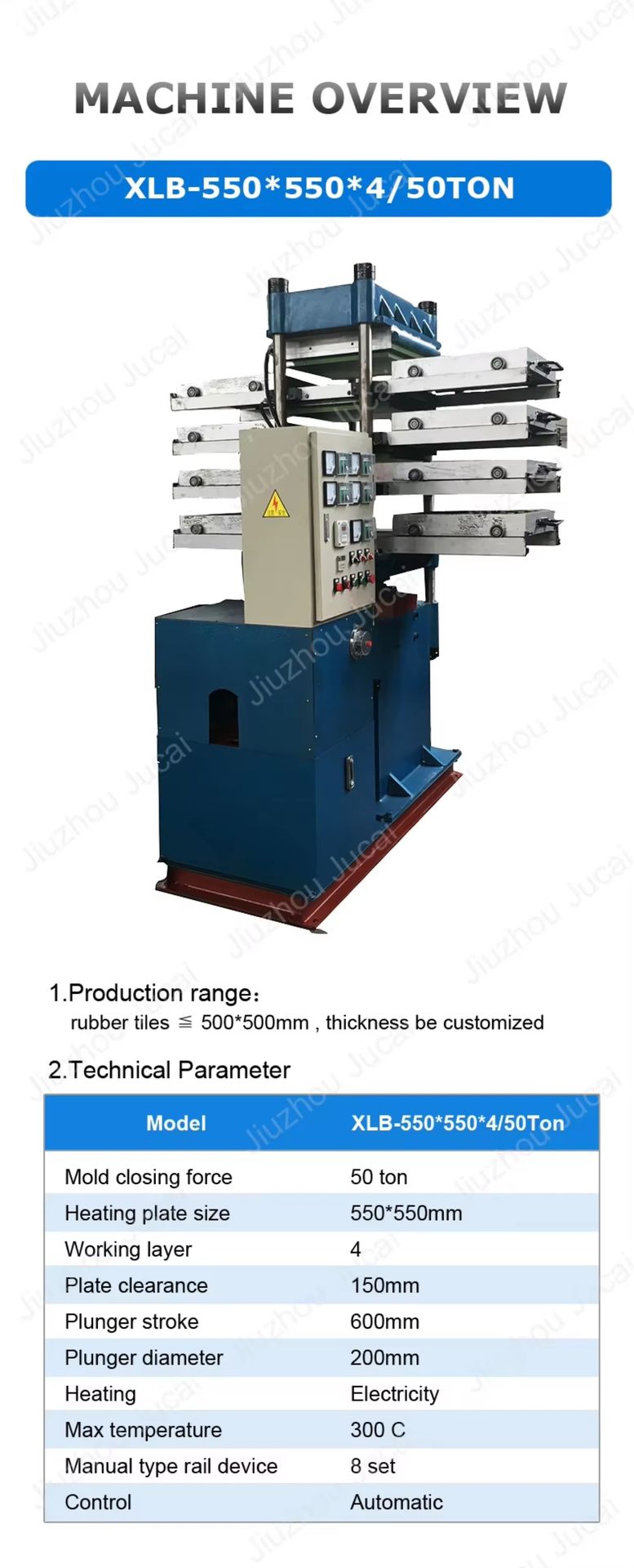 Rubber Tile Floor Making Machine Floor Tile Hydraulic Press Machine Hot Molding Press for Rubber Tile Machine