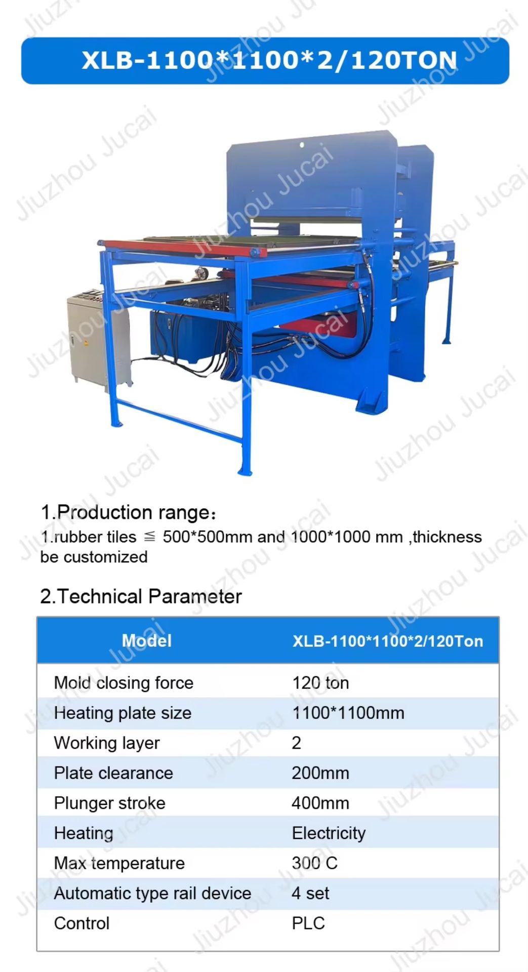 Rubber Tile Floor Making Machine Floor Tile Hydraulic Press Machine Hot Molding Press for Rubber Tile Machine