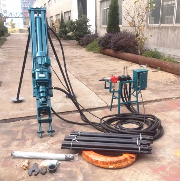 30m mine usage drilling equipment borehole drilling rig machine with compressor