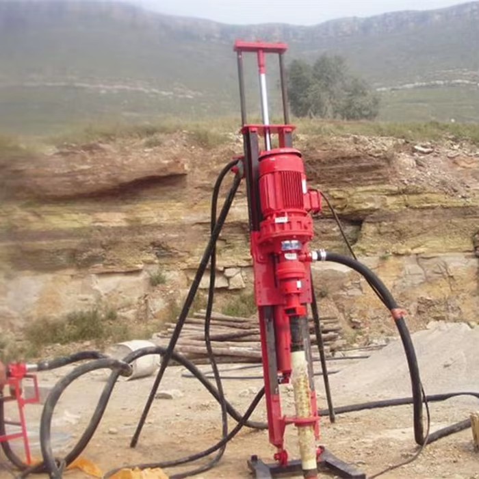 30m mine usage drilling equipment borehole drilling rig machine with compressor