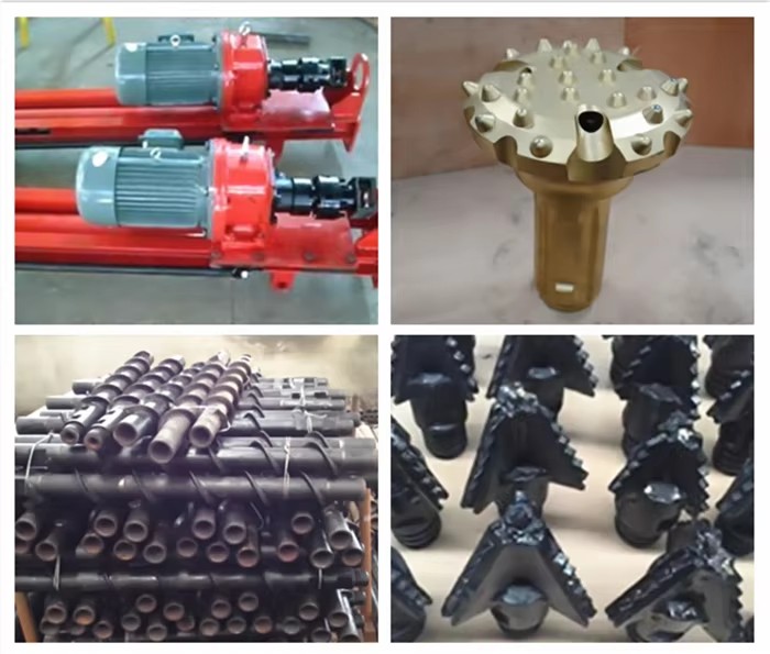 30m mine usage drilling equipment borehole drilling rig machine with compressor