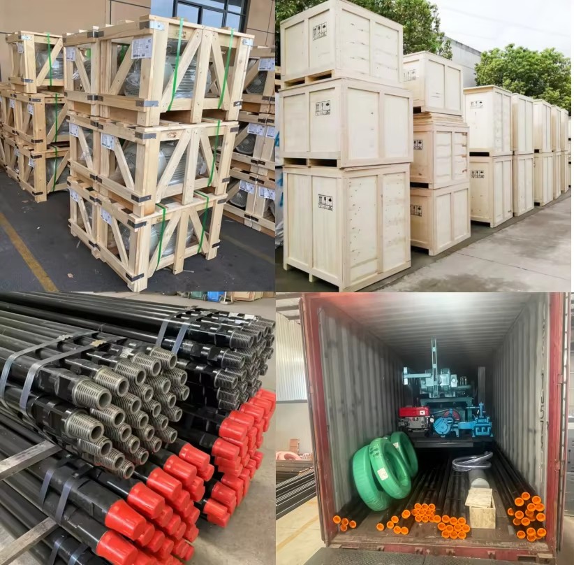 Diamond Core Drilling Rig Portable Mining Exploration Rig Rock Core Drill Diesel Engine Hydraulic System Mining