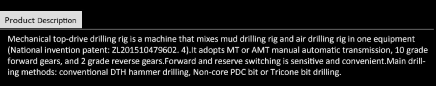 New Condition Portable Borehole Drilling Rig for Farm Construction Core Gear Gearbox Pump Motor Engine Bearing Mine Drilling