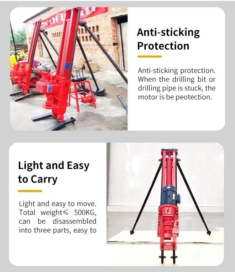 Lightweight Portable Electric DTH Gold Mining Blast Hole Drill Rig with High Efficiency Drilling Operations