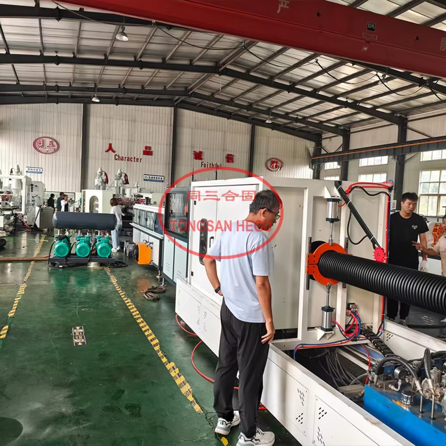 200mm Plastic Corrugated Pipe Extrusion System Complete Extrusion Solution for 50-200mm HDPE DWC Pipe Machine