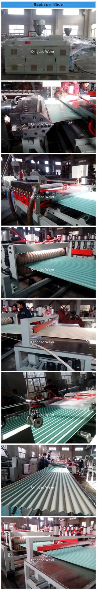 Pvc Upvc Plastic Corrugated Roofing Sheet Extrusion Line Wave Roof Tile Making Manufacturing Machine Production Equipment