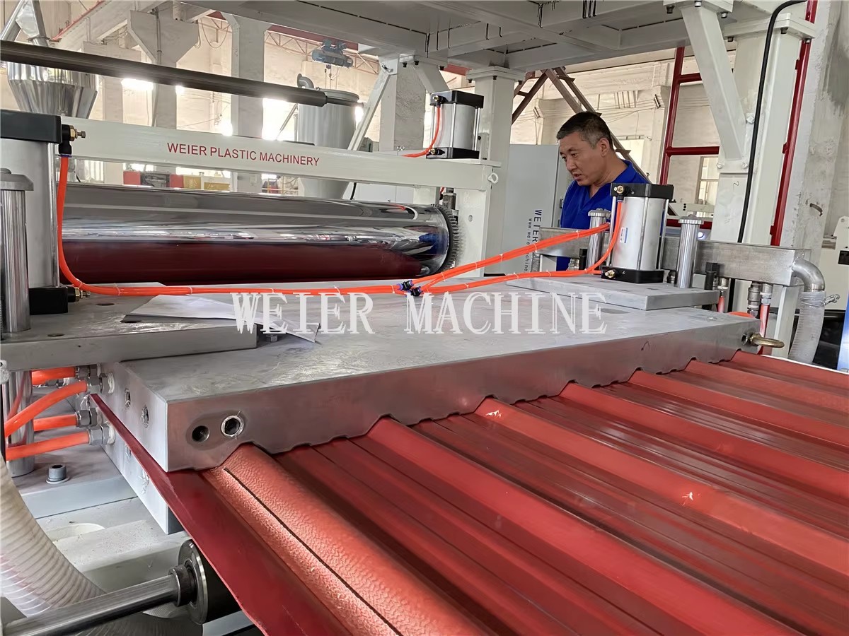 Pvc Upvc Plastic Corrugated Roofing Sheet Extrusion Line Wave Roof Tile Making Manufacturing Machine Production Equipment