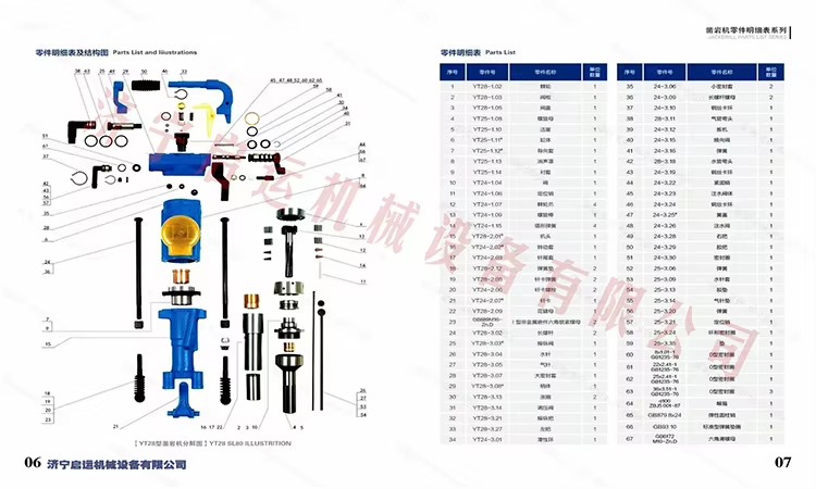 Machinery Y9A Hammer Gold Mining Equipment New Construction Core Application Ore Rotary Drilling Rig YT27 YT28 YO18 Drilling