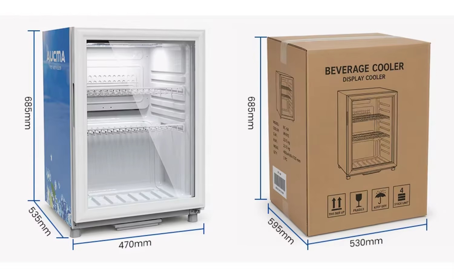 ST Climate Class Commercial Beverage Cooler with Mechanical Thermostat for Efficient Drinks Display Refrigerator