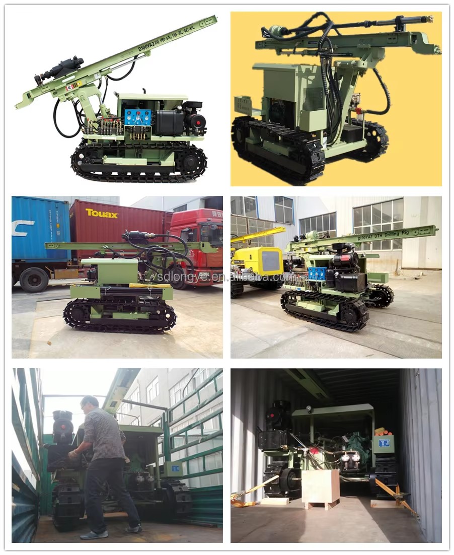 Blasting Hole Drilling Rig CTQ-D100YA2 Mining Quarry Drilling 20m Depth