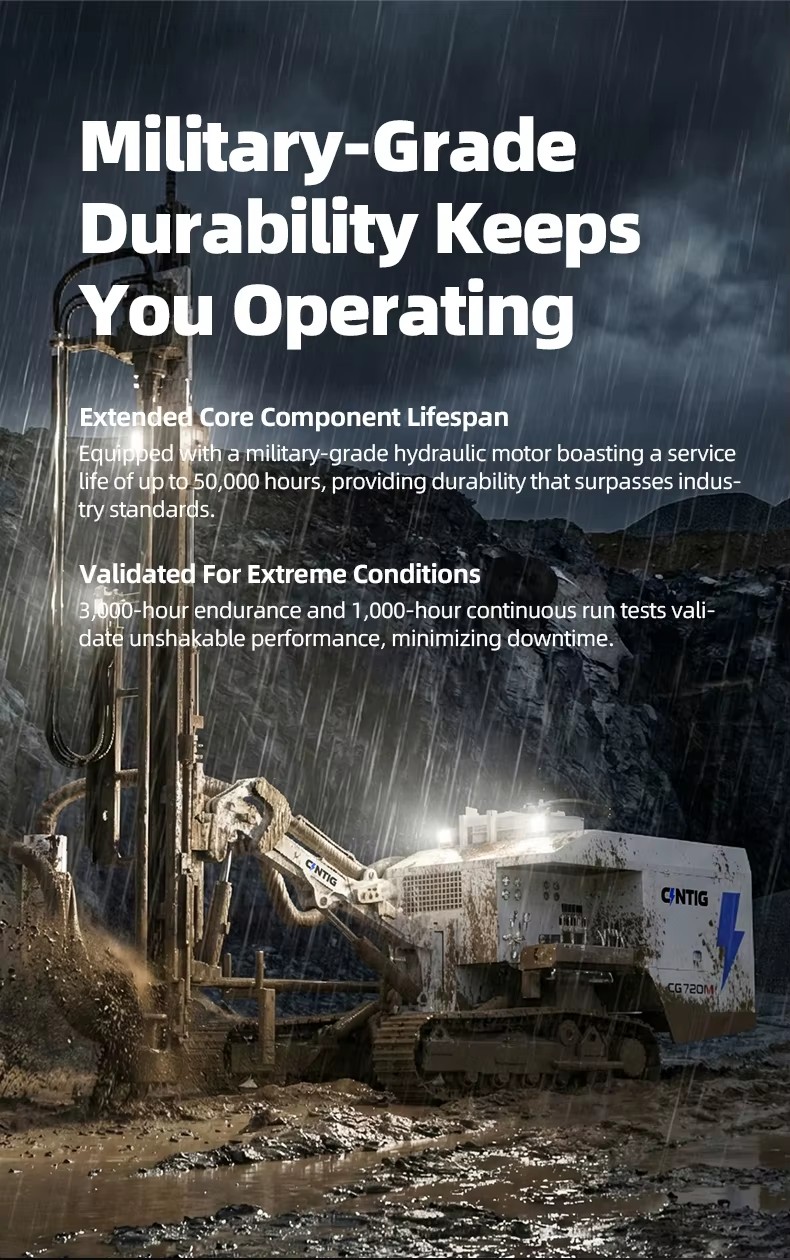 CINTIG KC710 DTH Drill Rig for Coal Mine Blasting, Drilling Dense 90-115mm Holes in Open-Pit Operations with High Performance
