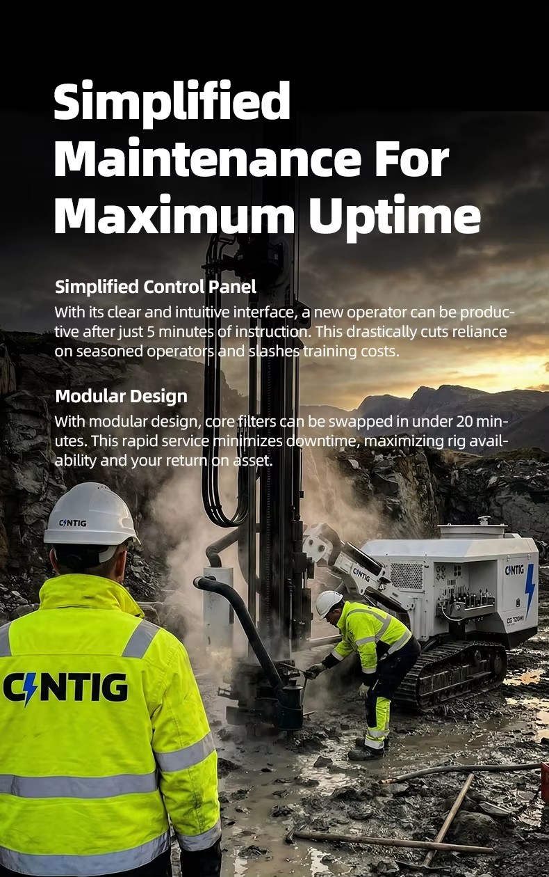 CINTIG KC710 DTH Drill Rig for Coal Mine Blasting, Drilling Dense 90-115mm Holes in Open-Pit Operations with High Performance