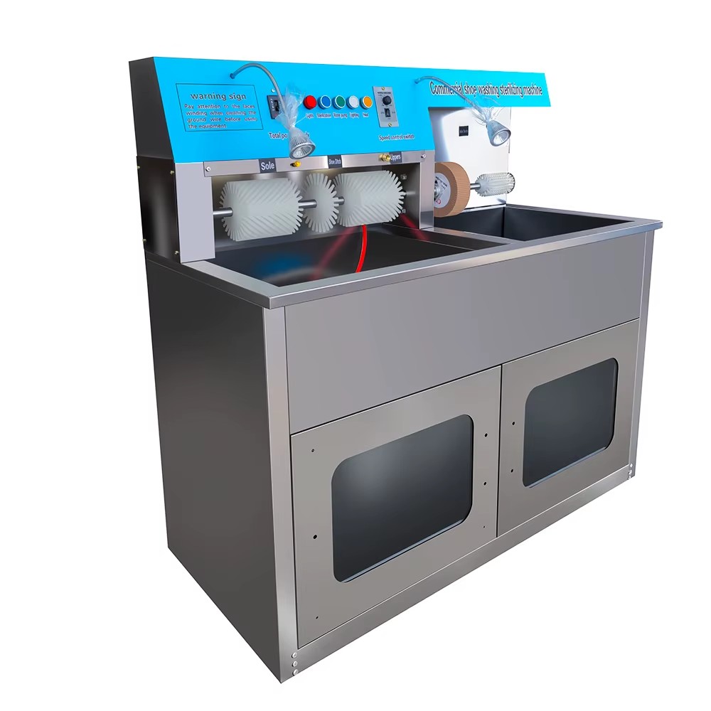 Semi AutomaticCommercial Shoe Washing Machine with Sterilization Box Quick Shoes Washer for Business