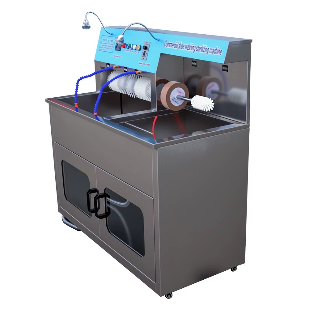 Semi AutomaticCommercial Shoe Washing Machine with Sterilization Box Quick Shoes Washer for Business