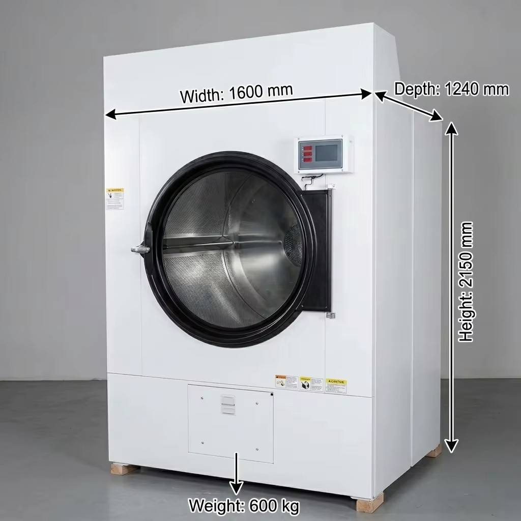 50kg Commercial Laundry Dryer Machine Large Capacity Industrial Tumble Clothes Dryer for Business Hotel Laundromat Equipment