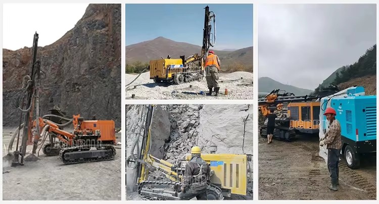 Portable Pneumatic DTH Drilling Rig Kaishan KG610 Small Rotary Borehole Drill Rig Machine for Mining Rock Drilling