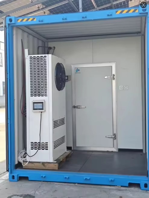 Off Grid Solar PV Powered 40ft Container Freezer Energy Saving Solar Cold Storage for Remote Farm Meat Fruit Warehouse