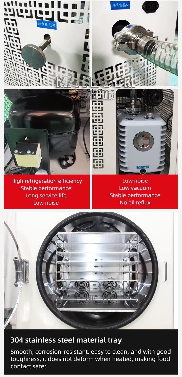 Industrial 2m2 20kg 3m2 30kg 5m2 50kg Laboratory Freeze Dryer Lyophilization Machine Pet Food Fruit Vegetable Freeze Dryers 220v