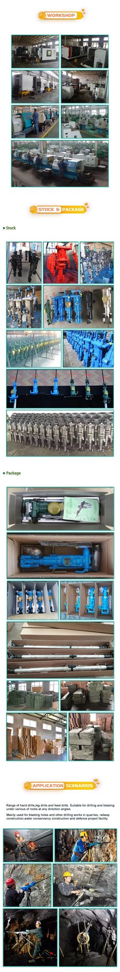 Good Quality Mining Drilling Rig Pneumatic Hand Rock Drill Jack Hammer Prices Y26 for Concrete Stone Works and Mine Construction