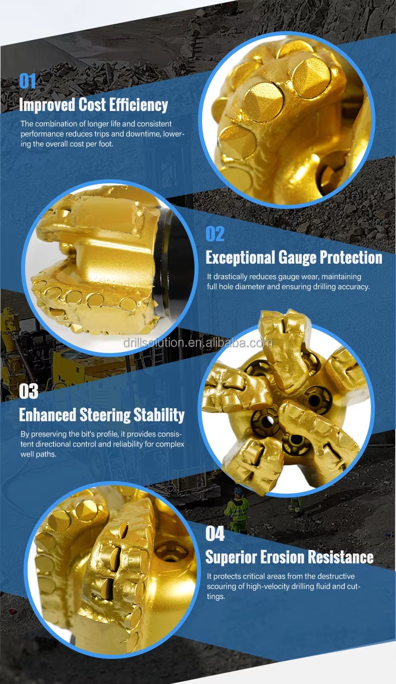 Tungsten Carbide Hardfacing PDC Bits for Water Well Mining Geological Drilling Drilling Equipment Forging High Wear Resistance
